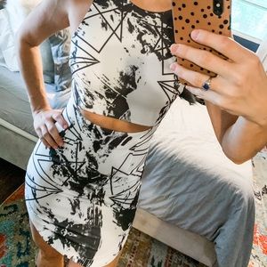 Abstract cut-out dress